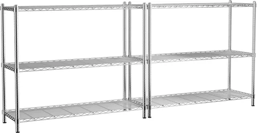 Miniatura 39 de Estantería de alambre resistente de 45 pulgadas de ancho x 20 pulgadas de profundidad x 47 pulgadas de alto, estante de almacenamiento de 3 niveles