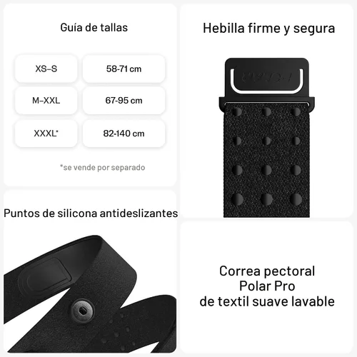 Miniatura 5 de Polar H10 - Correa de pecho para monitor de frecuencia cardíaca, ANT + Bluetooth, sensor HR impermeable para hombres y mujeres Rojo