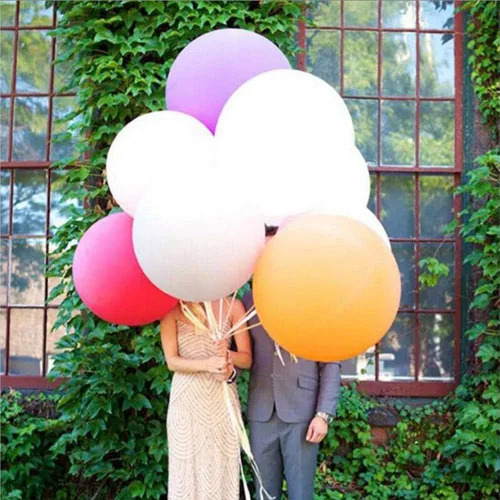 Miniatura 4 de Globos negros redondos de látex de 36 pulgadas (calidad prémium de helio), globos gigantes para sesiones de fotos, cumpleaños, bodas, festivales