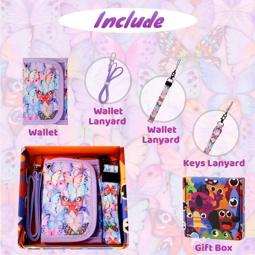 Miniatura 4 de Choco Mocha Carteras infantiles para niñas Mariposa colorida