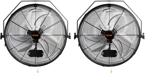 Miniatura 12 de VEVOR Ventilador de montaje en pared de 18 pulgadas, ventilador impermeable IP44 de 3 velocidades, máx. 4150 CFM montado en la pared