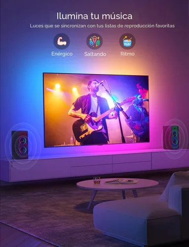 Miniatura 6 de Govee Retroiluminación LED para TV, tira de luces LED inteligentes RGBIC para televisores de 55 a 65 pulgadas, control de aplicación Bluetooth
