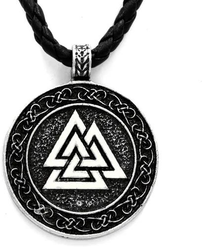 Leprato Collar vikingo nórdico, amuleto de runa vikinga nórdica, dije de amuleto vikingo, regalo de joyería para hombres y mujeres
