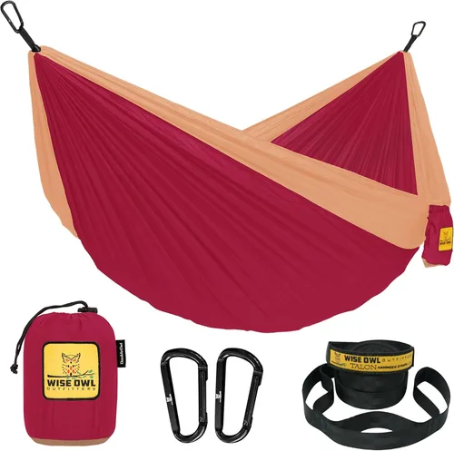 Miniatura 18 de Wise Owl Outfitters Hamaca de camping – Hamaca portátil de 500 libras con correas de árbol – viajes, mochileros, senderismo, equipo de campamento al