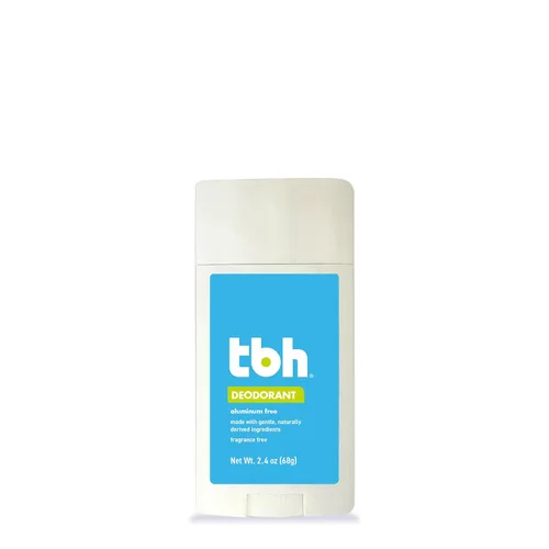 TBH Desodorante para niños, sin aluminio, sin fragancia, desodorante natural para niños y preadolescentes, con carbón, aceite de coco y polvo de