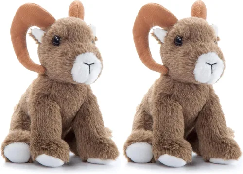 Miniatura 5 de The Petting Zoo Bighorn - Peluche de oveja, regalos para niños, animales salvajes del zoológico de Onez Babiez, peluche de oveja borregosa, 6