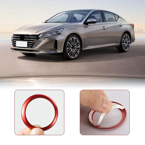 Miniatura 7 de TOMALL Anillo de arranque de motor Compatible con Nissan Altima 2013 2014 2015 2016 2017 2018 Cubierta de botón de encendido de llave
