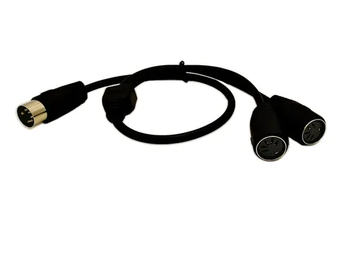 Miniatura 5 de SinLoon DIN 5-Pin Splitter Y Adaptador MIDI Cable, MIDI 5 Pin macho a Dual 2 x DIN-5 hembra Cable de audio de extensión (D5P M-2F, 1.6 ft)