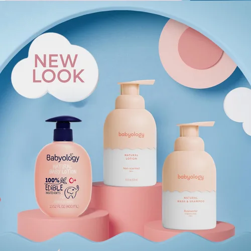 Miniatura 2 de Babyology All Natural Baby Wash and Shampoo - Ingredientes 100% comestibles - con agua de rosas orgánica (sin perfume) - 13,52 onzas líquidas