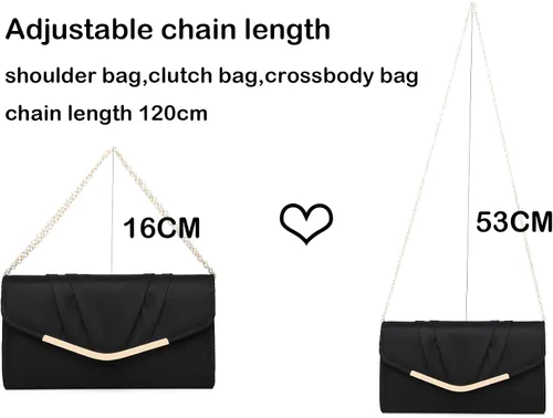 Miniatura 5 de MUDUO Women Faux Suede Envelope Clutch Purse Evening Handbag Foldover Shoulder Crossbody Bag