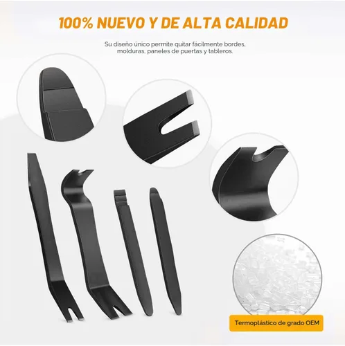 Miniatura 3 de GOOACC Kit de 5 piezas de herramientas de extracción de molduras de nylon para automóviles, kit de herramientas de extracción sin rayar para panel
