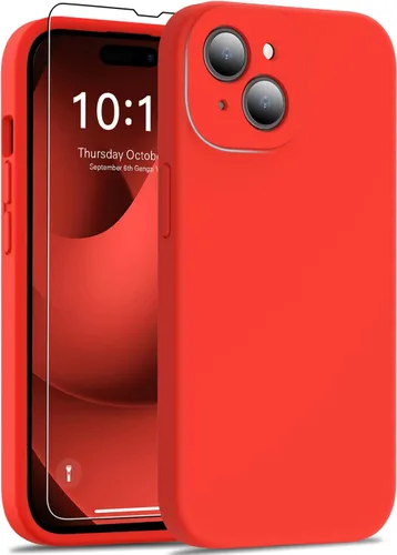 Miniatura 90 de DEENAKIN Funda de silicona compatible con iPhone 12 con protector de pantalla, mejora la protección de la cámara, funda protectora suave y flexible