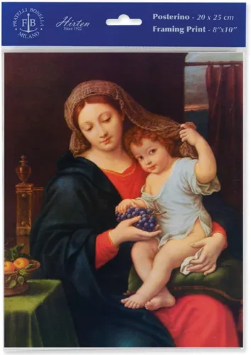 Mignard: Madonna of The Grapes - Impresiones italianas de 8 x 10 pulgadas, paquete de 3 unidades