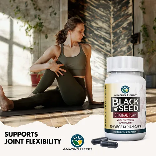 Miniatura 4 de Amazing Herbs Whole Spectrum Black Seed Original Plain, cápsulas vegetarianas, sin gluten, sin OMG, prensadas en frío, Nigella sativa ayuda