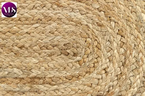 Miniatura 4 de VDS Paquete de 1 alfombra ovalada tejida a mano de yute trenzada de 2 x 8 pies, alfombra reversible natural para decoración del hogar, sala