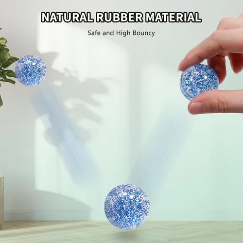 Miniatura 4 de Pllieay 24 bolas inflables con purpurina, 1.260 in, 6 colores, para regalos de fiesta de niños y rellenos de bolsas de regalos, relleno de bolsas