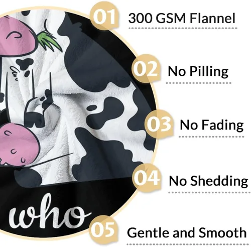 Miniatura 4 de Manta de vaca para niñas pequeñas, tamaño de regazo de 30 x 40 pulgadas, manta de felpa suave y peluda para regalo, manta negra linda para cama, sofá