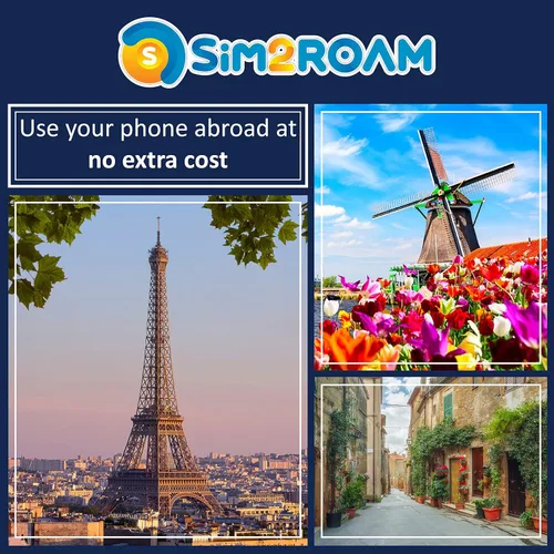 Miniatura 6 de SIM2ROAM Europe Data SIM Card prepago 6GB 30 días 5G/4G/LTD datos de alta velocidad - Francia, Reino Unido, Alemania, Italia, España, Irlanda