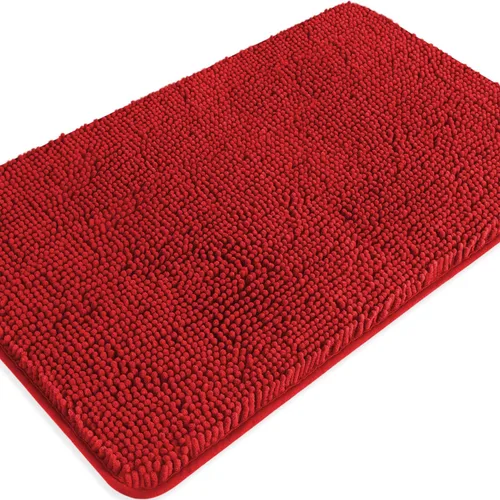 Miniatura 148 de Alfombra de baño pequeña de 12 x 18 pulgadas, lavable y absorbente, antideslizante, alfombra de baño de felpilla gruesa y suave para baño, ducha