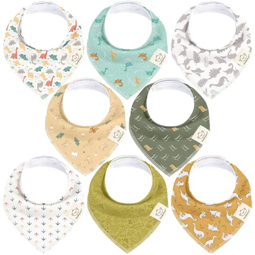 Miniatura 27 de KeaBabies - Juego de 8 baberos tipo bandana para bebés, niñas y niños - Baberos de algodón orgánico para babeo y dentición para recién nacidos