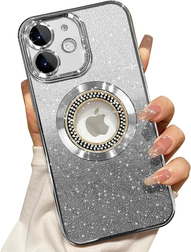 Miniatura 38 de Misscase Funda magnética con purpurina para iPhone 11 compatible con MagSafe, protección completa, delgada, a prueba de golpes, antiarañazos