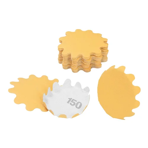 Miniatura 17 de Keystone Flex Edge Gold - Discos de lijado de gancho y bucle de 1 pulgada, papel de arena ondulado para lijadoras de cuencos y accesorios de lijado