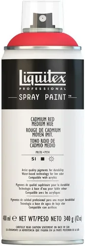 Miniatura 27 de Liquitex - Spray de pintura profesional, 12 onzas (400 ml), tono rojo cadmio profundo Tono profundo rojo cad
