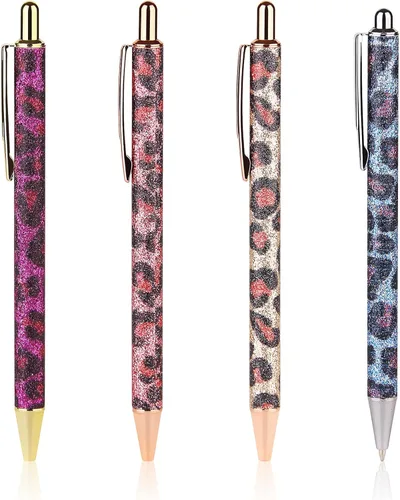 Miniatura 4 de WY WENYUAN Lindos bolígrafos con purpurina, bolígrafos de punta fina de escritura suave con tinta negra de secado rápido, bolígrafos estéticos