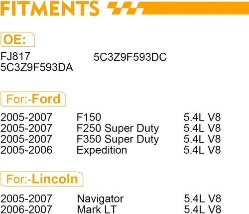 Miniatura 2 de FJ817 5.4L Inyectores de combustible Compatible con: Ford F150 F250/F350 Super Duty Expedition Lobo 2005 2006 2007, Para: Lincoln Navigator Mark LT