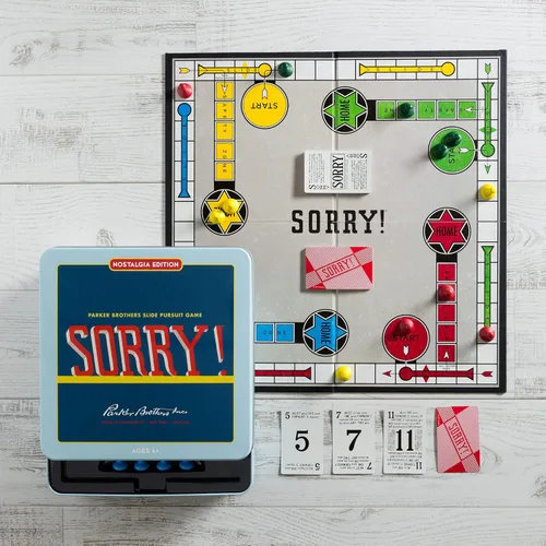 Miniatura 2 de WS Game Company Sorry! Nostalgia Edition Juego de mesa en lata coleccionable