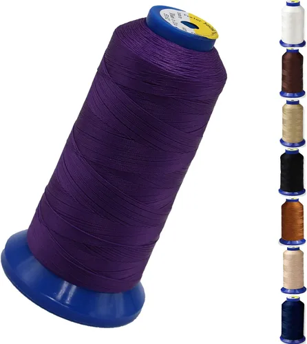 Miniatura 11 de Hilo de nailon adherido para costura, hilo de nailon resistente para cuero, jeans, tapicería y tejer; #69 T70 tamaño 210D/3 1400 yardas