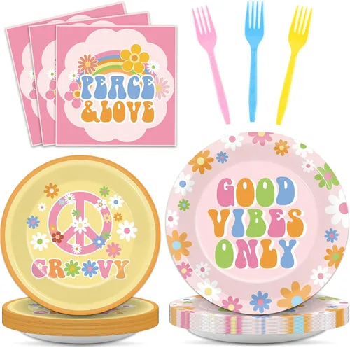Miniatura 18 de 96 piezas de decoración de cumpleaños número 65 para hombres, platos y servilletas de papel para la mesa de pastel, suministros de mesa