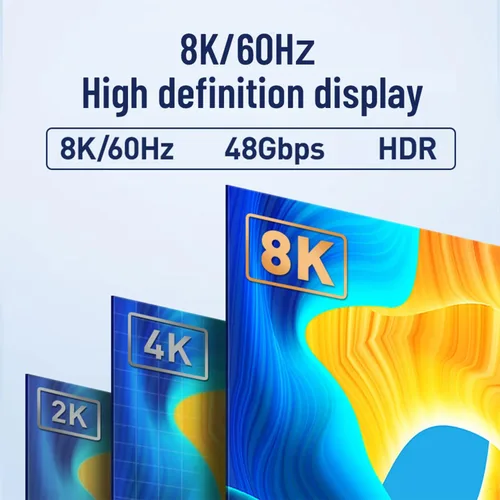 Miniatura 3 de Conmutador HDMI 2.1 Bidireccional Ultra HD 8K Interruptor HDMI 2 en 1 Salida/ 1 en 2 Salida Conmutador HDMI Compatible con 8K@60Hz/ 4K@120Hz 48Gbps
