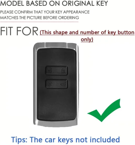 Miniatura 2 de SANRILY Hecho a mano para Renault Key Cover Kadjar Megane 4 IV Clio Duster 2 (2018) Koleos 2 Keyless Full Protector Cuero Smart Key Case con llavero