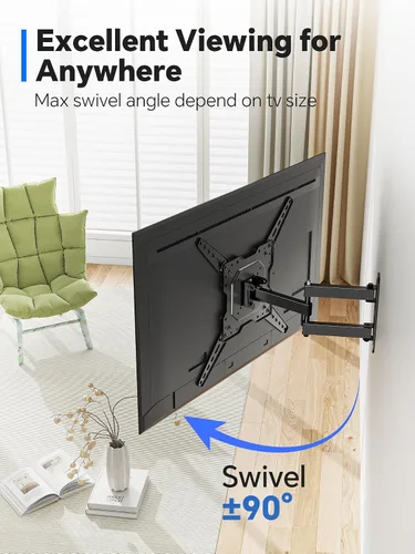 Miniatura 7 de Simple Trending Soporte de pared para TV de movimiento completo para televisores y paneles planos de 26" a 60", soporte de movimiento de TV