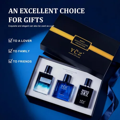 Miniatura 6 de Ycz Juego de 3 piezas de colonia para hombre, fragancia Ocean, Sky & Club, 1.7 fl oz cada una, Eau de Colonia Woody Fresh Citrus, caja de regalo