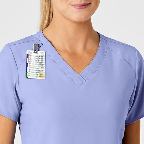 Miniatura 6 de WonderWink Top estilizado con cuello en V para mujer
