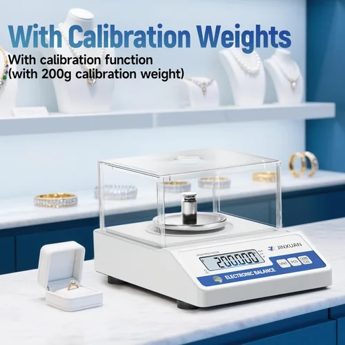 Miniatura 6 de Báscula de laboratorio 500gx0.001g Balanza de alta precisión Balanza analítica, escala de miligramo digital Escala de laboratorio científica