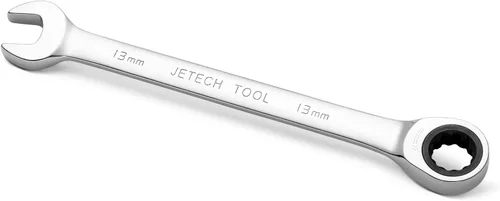 Jetech 13mm Llave Combinada de Trinquete Métrica, Llave de Engranajes de Grado Industrial con Diseño de 12 Puntos y Trinquete de 72 Dientes, Acero