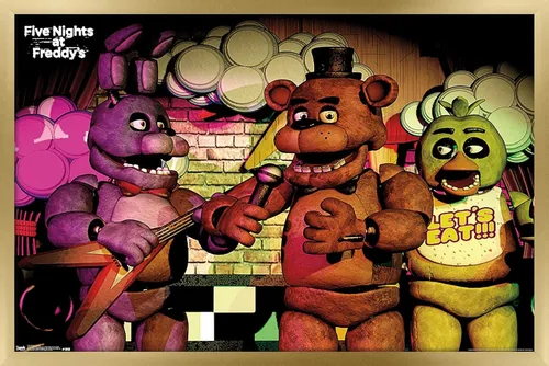 Miniatura 13 de Trends International Five Nights at Freddy's - Póster de pared de banda, 14.725 x 22.375 pulgadas, versión enmarcada de madera de granero
