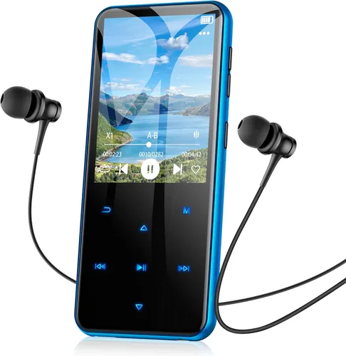 Miniatura 14 de AGPTEK Reproductor MP3 de 64 GB con Bluetooth, M3 Reproductor de música de 2.4 pulgadas con altavoz y radio FM, botones táctiles, soporta hasta 128