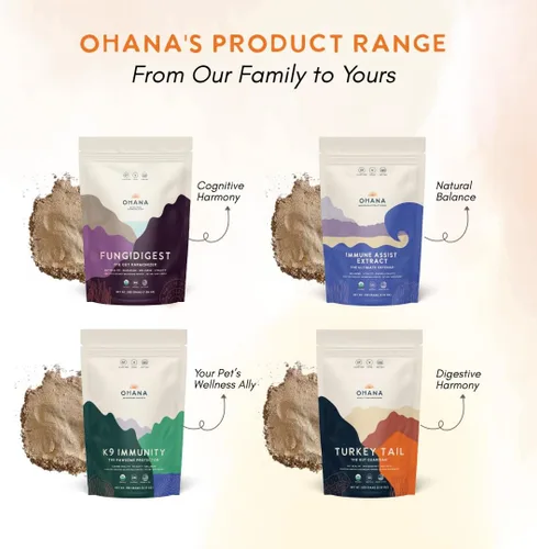 Miniatura 7 de Ohana - Extracto de asistencia inmunológica, suplemento orgánico de hongos integrales USDA, mezcla de 7 hongos cultivados en Estados Unidos, sin