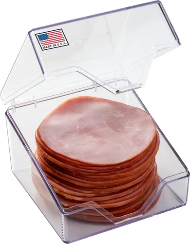 Pikanty Mini Deli Keeper | Recipiente de almacenamiento de alimentos con tapa abatible | Pequeño organizador de embutidos y queso para refrigerador