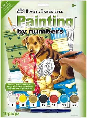 Miniatura 5 de Royal & Langnickel Pintura por números Junior Pequeño Kit de actividades artísticas, cachorro salchicha (PJS51)