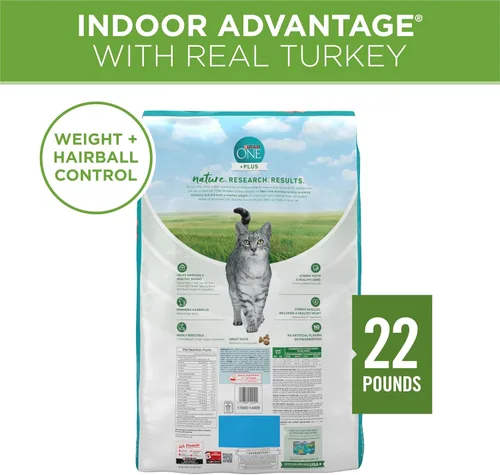 Miniatura 10 de Purina ONE Natural, Bajo en Grasa, Control de Peso, Alimento Seco para Gatos de Interior, +Plus Ventaja para Interiores - Bolsa de 22 lb