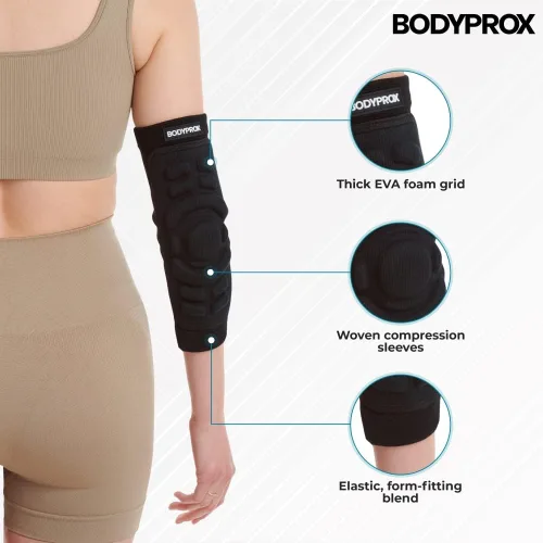 Miniatura 3 de Bodyprox Almohadillas de protección para codos, 1 par, manga protectora para codo