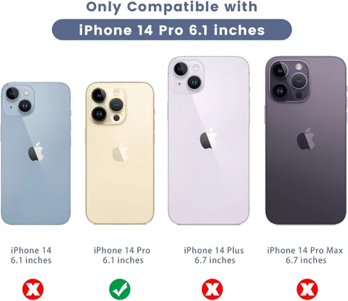 Miniatura 2 de Maxdara [6 en 1] Protector de Pantalla para iPhone 14 Pro (6.1 pulgadas), Paquete de 2 Protectores de Pantalla Trasera para iPhone 14 Pro