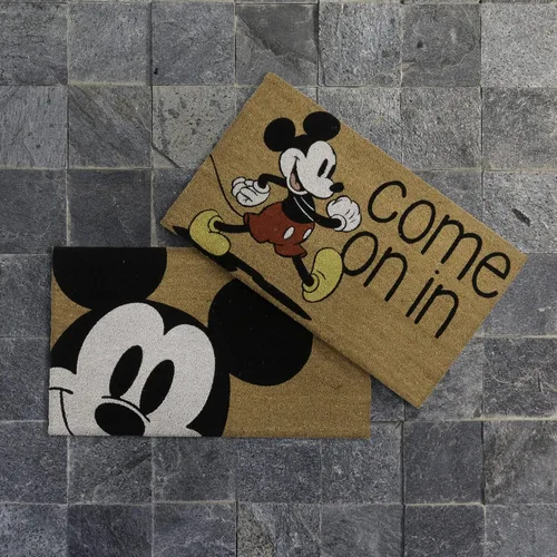 Miniatura 2 de Gertmenian 47534 Disney Mickey Mouse - Alfombra retro clásica de fibra de coco para entrada, paquete de 2 unidades, 20 x 34 pulgadas, color marrón