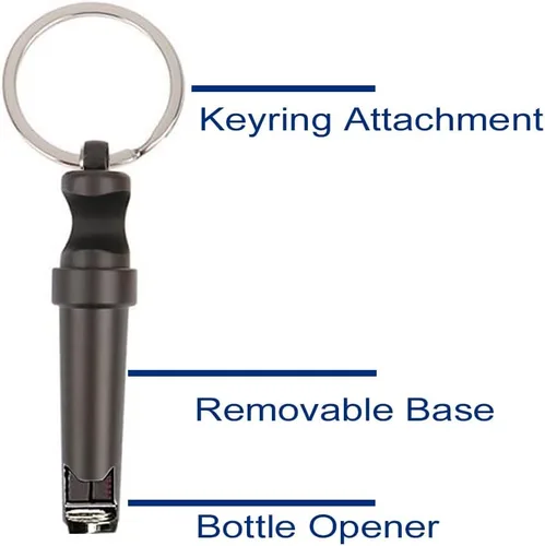 Miniatura 2 de Generation3 - Sacacorchos de llavero pequeño, elegante, 3 en 1, portátil, abridor de botellas de vino, sacacorchos, llavero, abridor de cerveza