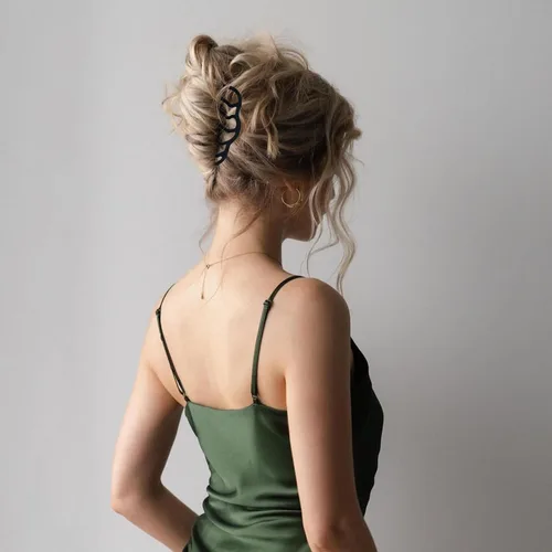 Miniatura 5 de 12 peines laterales de metal para el cabello, pinzas de horquilla para el cabello, peine de giro francés, barra de pelo updo, herramientas